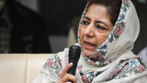 Peoples Democratic Party (PDP) President Mehbooba Mufti addresses a press conference, at party HQ in Jammu.(PTI) Peoples Democratic Party (PDP) President Mehbooba Mufti addresses a press conference, at party HQ in Jammu.(PTI)