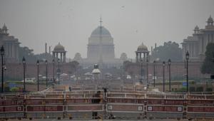 Police barricades at Rajpath in New Delhi.(Biplov Bhuyan/HT PHOTO) Police barricades at Rajpath in New Delhi.(Biplov Bhuyan/HT PHOTO)