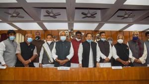 In the five-day session from November 23 to 27, the joint sitting of the two Houses of the state legislature will be held at the central hall of the newly constructed building.(PTI Photo) In the five-day session from November 23 to 27, the joint sitting of the two Houses of the state legislature will be held at the central hall of the newly constructed building.(PTI Photo)