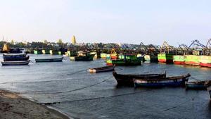 The fishermen in Tamil Nadu have been advised not to venture in the sea.(Representative Photo/ANI) The fishermen in Tamil Nadu have been advised not to venture in the sea.(Representative Photo/ANI)