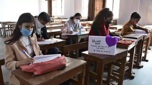 Attendance remained thin on the first day as students and parents remained concerned about safety due to a surge in coronavirus infection cases.(HT file) Attendance remained thin on the first day as students and parents remained concerned about safety due to a surge in coronavirus infection cases.(HT file)