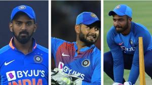 File image of KL Rahul, Rishabh Pant and Sanju Samson.(File) File image of KL Rahul, Rishabh Pant and Sanju Samson.(File)