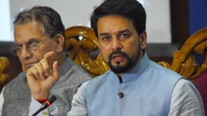 Union minister Anurag Thakur.(Deepak Sansta / Hindustan Times) Union minister Anurag Thakur.(Deepak Sansta / Hindustan Times)
