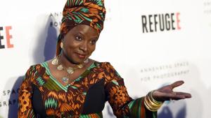 The image shows singer and UNICEF Goodwill Ambassador Angelique Kidjo at the opening of the new photography exhibit "REFUGEE" at The Annenberg Space for Photography in Los Angeles.(Chris Pizzello/Invision/AP) The image shows singer and UNICEF Goodwill Ambassador Angelique Kidjo at the opening of the new photography exhibit "REFUGEE" at The Annenberg Space for Photography in Los Angeles.(Chris Pizzello/Invision/AP)