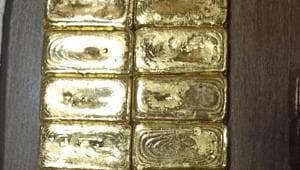 The recovered gold was foreign marked and the stamp mark had been scrubbed off.(Photo: Sourced) The recovered gold was foreign marked and the stamp mark had been scrubbed off.(Photo: Sourced)