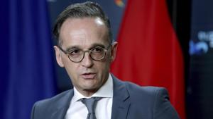 German Foreign Minister Heiko Maas speaks during a joint press conference in Berlin.(AP) German Foreign Minister Heiko Maas speaks during a joint press conference in Berlin.(AP)