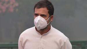Congress leader Rahul Gandhi at Shanti Van in New Delhi, Saturday, Nov. 14, 2020.(PTI) Congress leader Rahul Gandhi at Shanti Van in New Delhi, Saturday, Nov. 14, 2020.(PTI)