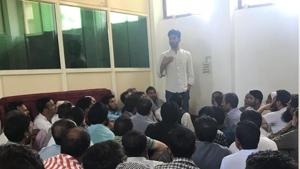 PDP youth wing president Waheed ur Rehman Parra. (Photo @parawahid) PDP youth wing president Waheed ur Rehman Parra. (Photo @parawahid)