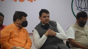 Maharashtra Leader of Opposition Devendra Fadnavis accused Shiv Sena of labelling those who levelled charges of corruption against it as being “Maharashtra-drohi” (anti-Maharashtra).(Hindustan Times) Maharashtra Leader of Opposition Devendra Fadnavis accused Shiv Sena of labelling those who levelled charges of corruption against it as being “Maharashtra-drohi” (anti-Maharashtra).(Hindustan Times)