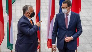 Poland's Prime Minister Mateusz Morawiecki (right) with Hungary's Prime Minister Viktor Orban.(AFP file photo) Poland's Prime Minister Mateusz Morawiecki (right) with Hungary's Prime Minister Viktor Orban.(AFP file photo)