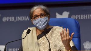 Finance minister Nirmala Sitharaman had already announced about the capital infusion proposal on November 12 while unveiling the third stimulus package, AatmaNirbhar Bharat 3.0, to boost the economy(Sanjeev Verma/HT PHOTO) Finance minister Nirmala Sitharaman had already announced about the capital infusion proposal on November 12 while unveiling the third stimulus package, AatmaNirbhar Bharat 3.0, to boost the economy(Sanjeev Verma/HT PHOTO)