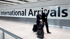 A file photo of people arriving at Terminal 5 at Heathrow airport in London, UK.(AFP file) A file photo of people arriving at Terminal 5 at Heathrow airport in London, UK.(AFP file)