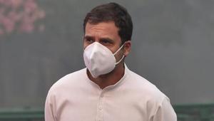 Congress leader Rahul Gandhi reached Bharuch in Gujarat to attend the last rites of Ahmed Patel.(PTI) Congress leader Rahul Gandhi reached Bharuch in Gujarat to attend the last rites of Ahmed Patel.(PTI)