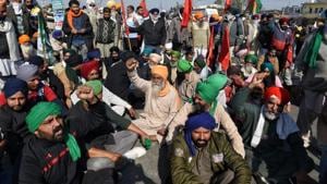 As the visuals of the protests on Delhi-Haryana border being stopped went viral, farmer bodies in at least 12 districts of Uttar Pradesh held protests and blocked traffic on highways with leaders calling the farmers to start a march towards Delhi from Saturday. (HT Photo)