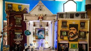 The shrine a the Nilo coffee bar in Naples.(Getty Images) The shrine a the Nilo coffee bar in Naples.(Getty Images)