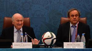 Joseph S. Blatter and Michel Platini look on during the Team Seminar ahead of the Preliminary Draw of the 2018 FIFA World Cup at the Corinthia Hotel.(Getty Images) Joseph S. Blatter and Michel Platini look on during the Team Seminar ahead of the Preliminary Draw of the 2018 FIFA World Cup at the Corinthia Hotel.(Getty Images)