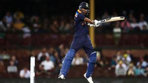 Hardik Pandya batting against Australia.(Getty Images) Hardik Pandya batting against Australia.(Getty Images)