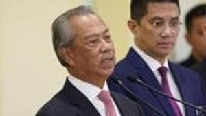 Muhyiddin’s eight-month-old administration has clung on with a two-seat majority in parliament.(AP) Muhyiddin’s eight-month-old administration has clung on with a two-seat majority in parliament.(AP)