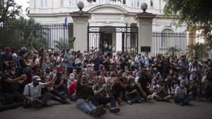 The demonstration, and official willingness to deal with the participants is unusual in a country whose government historically has had little tolerance for open protest.(Associated Press) The demonstration, and official willingness to deal with the participants is unusual in a country whose government historically has had little tolerance for open protest.(Associated Press)