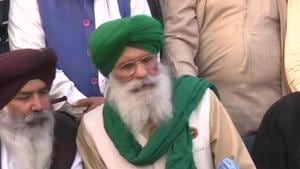 Bharatiya Kisan Union Krantikari-wing’s president Surjeet S Phul speaks to the media on Sunday.(ANI) Bharatiya Kisan Union Krantikari-wing’s president Surjeet S Phul speaks to the media on Sunday.(ANI)