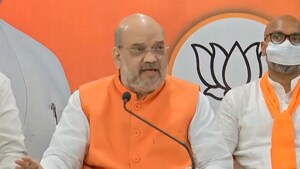 In his campaign, Union Home Minister Amit Shah said this time Mayor of Hyderabad will be from the BJP.(Photo: BJP4India/ Twitter)