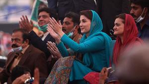 Maryam Nawaz attends an anti-government rally in Multan on November 30.(AFP) Maryam Nawaz attends an anti-government rally in Multan on November 30.(AFP)