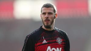 FILE PHOTO: Soccer Football - Premier League - Southampton v Manchester United - St Mary's Stadium, Southampton, Britain - November 29, 2020 Manchester United's David de Gea during the warm up before the match Pool via REUTERS/Naomi Baker/File photo(Pool via REUTERS) FILE PHOTO: Soccer Football - Premier League - Southampton v Manchester United - St Mary's Stadium, Southampton, Britain - November 29, 2020 Manchester United's David de Gea during the warm up before the match Pool via REUTERS/Naomi Baker/File photo(Pool via REUTERS)