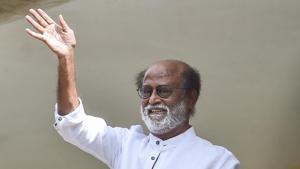 File photo: Actor-turned-politician Rajinikanth waves at his fans.(PTI) File photo: Actor-turned-politician Rajinikanth waves at his fans.(PTI)