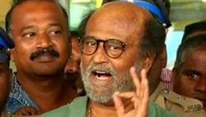 Rajinikanth speaks to media.(File photo) Rajinikanth speaks to media.(File photo)