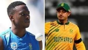 File photo of Kagiso Rabada and Quniton de Kock(Twitter) File photo of Kagiso Rabada and Quniton de Kock(Twitter)