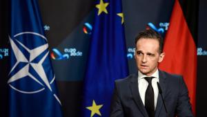 German Foreign Minister Heiko Maas speaks during a virtual news conference at the Federal Foreign Office in Berlin.(REUTERS) German Foreign Minister Heiko Maas speaks during a virtual news conference at the Federal Foreign Office in Berlin.(REUTERS)