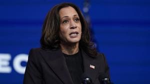 Vice President-elect Kamala Harris speaks before President-elect Joe Biden at The Queen theater in Wilmington, Delaware.(AP) Vice President-elect Kamala Harris speaks before President-elect Joe Biden at The Queen theater in Wilmington, Delaware.(AP)
