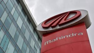 The logo of Mahindra and Mahindra is seen at a showroom in Mumbai in this file photo.(Reuters Photo) The logo of Mahindra and Mahindra is seen at a showroom in Mumbai in this file photo.(Reuters Photo)