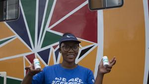 Khanyiswa Kwatsha, who runs a mobile clinic for the Reproductive Health and HIV Institute (RHI) background, shows containers of PrEP medication used in the prevention of HIV infectionin in the Soshanguve Township, north of Pretoria, South Africa.(AP) Khanyiswa Kwatsha, who runs a mobile clinic for the Reproductive Health and HIV Institute (RHI) background, shows containers of PrEP medication used in the prevention of HIV infectionin in the Soshanguve Township, north of Pretoria, South Africa.(AP)
