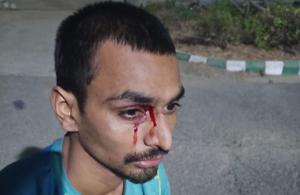 Photo of injured pole vaulter Anuj(HT Sports) Photo of injured pole vaulter Anuj(HT Sports)