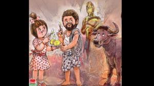 Amul shared the new cartoon titled ‘Jalli Good’ on Tuesday evening.(Twitter/@amul)