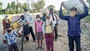 The Madhya Pradesh government claims to have undertaken a number of measures to provide jobs to the labourers. (HT Photo) The Madhya Pradesh government claims to have undertaken a number of measures to provide jobs to the labourers. (HT Photo)
