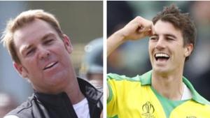 File image of Shane Warne and Pat Cummins.(File) File image of Shane Warne and Pat Cummins.(File)