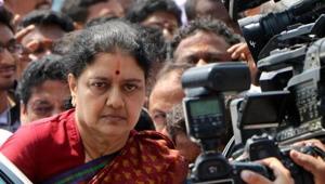 VK Sasikala is serving a four-year jail term in a disproportionate assets case.(PTI FILE PHOTO) VK Sasikala is serving a four-year jail term in a disproportionate assets case.(PTI FILE PHOTO)