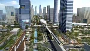 A computer-generated image of what Amaravati would have looked like.(AP Govt) A computer-generated image of what Amaravati would have looked like.(AP Govt)