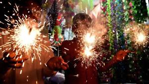 The green court said that during Christmas and on New Year, the use of green crackers will be allowed between 11:55 pm to 12:30 am, but only at places where air quality is in the moderate zone or better.(File photo for representation) The green court said that during Christmas and on New Year, the use of green crackers will be allowed between 11:55 pm to 12:30 am, but only at places where air quality is in the moderate zone or better.(File photo for representation)
