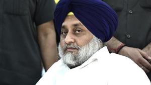 Sukhbir Badal said the government is forcing the farmers to accept the recently passed farm bills during the monsoon session.(Ravi Kumar /HT Photo) Sukhbir Badal said the government is forcing the farmers to accept the recently passed farm bills during the monsoon session.(Ravi Kumar /HT Photo)