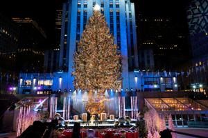New York City Mayor Bill de Blasio (L) and Rob Speyer light the Christmas tree at Rockefeller Center amid coronavirus disease (COVID-19) restrictions in New York City, New York, U.S., December 2, 2020. (REUTERS) New York City Mayor Bill de Blasio (L) and Rob Speyer light the Christmas tree at Rockefeller Center amid coronavirus disease (COVID-19) restrictions in New York City, New York, U.S., December 2, 2020. (REUTERS)