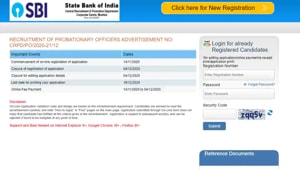 SBI PO Recruitment 2020.(Screengrab ) SBI PO Recruitment 2020.(Screengrab )