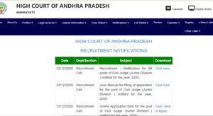 AP High Court Recruitment 2021.(Screengrab) AP High Court Recruitment 2021.(Screengrab)
