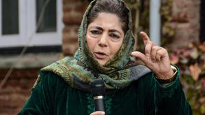 Former chief minister of Jammu and Kashmir and PDP chief Mehbooba Mufti.(File photo) Former chief minister of Jammu and Kashmir and PDP chief Mehbooba Mufti.(File photo)