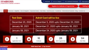 SNAP admit card 2020.(Screengrab) SNAP admit card 2020.(Screengrab)