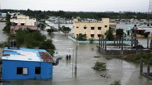 Nivar, which ravaged at least 18 coastal districts, had caused widespread damage to crops and property, when it crossed the coast between Puducherry and Tamil Nadu on November 26.(ANI) Nivar, which ravaged at least 18 coastal districts, had caused widespread damage to crops and property, when it crossed the coast between Puducherry and Tamil Nadu on November 26.(ANI)