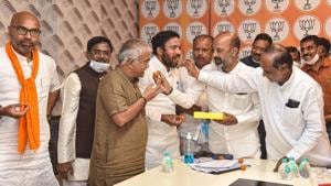 Hinting at a secret coalition going on between the TRS and AIMIM for the mayor and the deputy mayor posts in Greater Hyderabad Municipal Corporation G Kishan Reddy on Saturday said Owaisi and KCR eat biryani together(PTI) Hinting at a secret coalition going on between the TRS and AIMIM for the mayor and the deputy mayor posts in Greater Hyderabad Municipal Corporation G Kishan Reddy on Saturday said Owaisi and KCR eat biryani together(PTI)