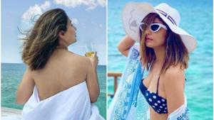 Hina Khan has been sharing pictures from her Maldives vacation. Hina Khan has been sharing pictures from her Maldives vacation.